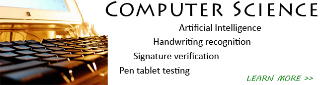 signature verification, handwriting recognition, pen tablet tests